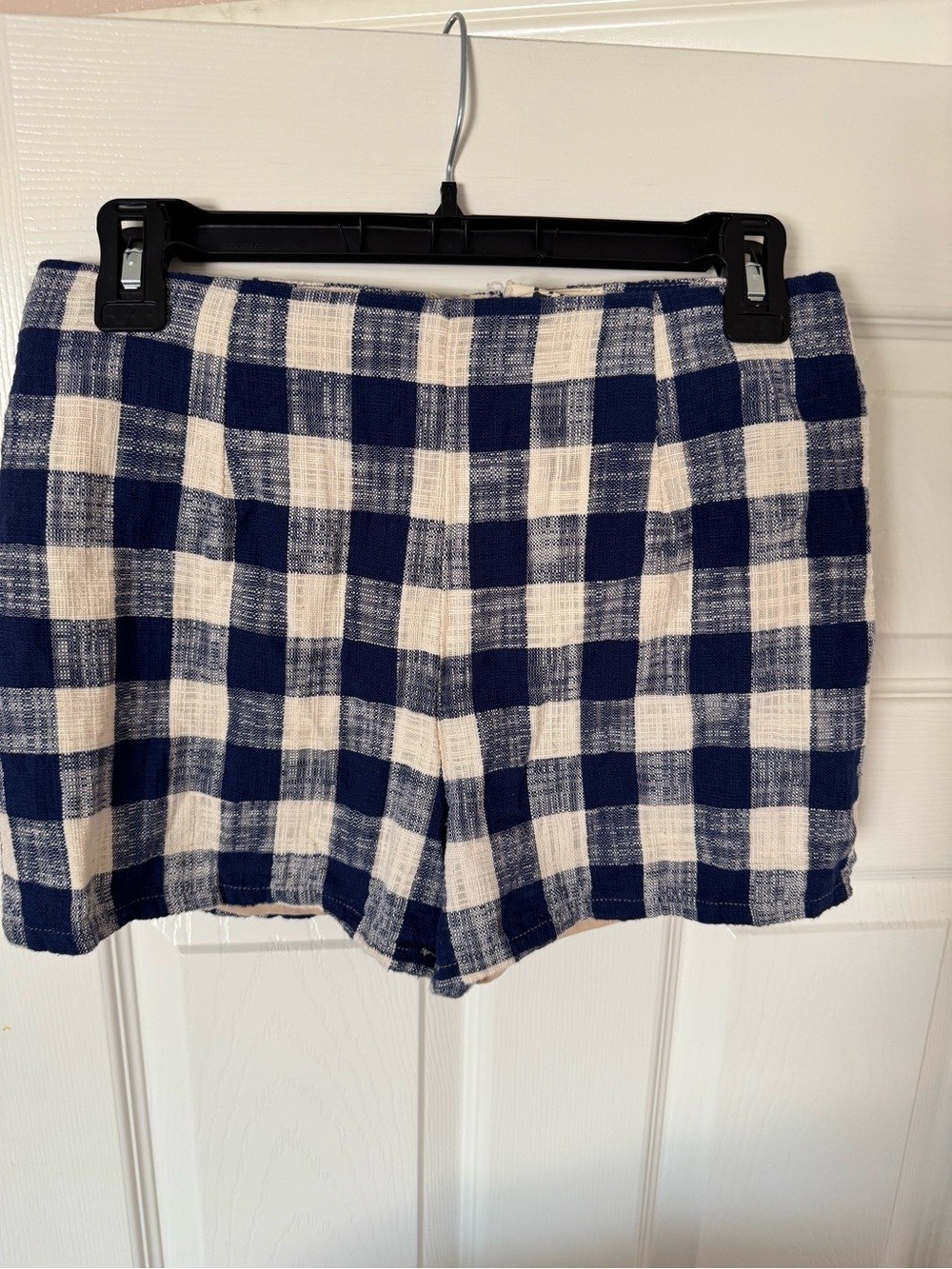 PPLA Navy & White Gingham Pull-On Bermuda Shorts